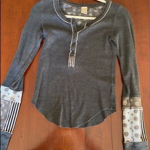 Free People Henley Shirt with cuffs